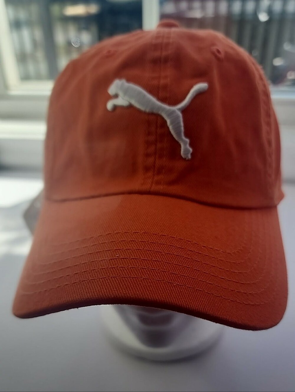 Puma Rust Orange Cotton Baseball Cap with White Puma Logo/1018